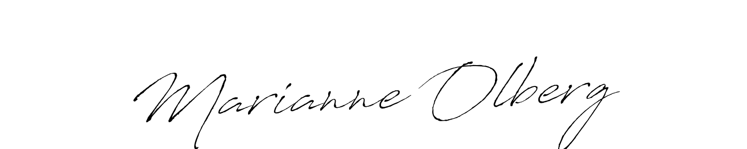 How to make Marianne Olberg name signature. Use Antro_Vectra style for creating short signs online. This is the latest handwritten sign. Marianne Olberg signature style 6 images and pictures png