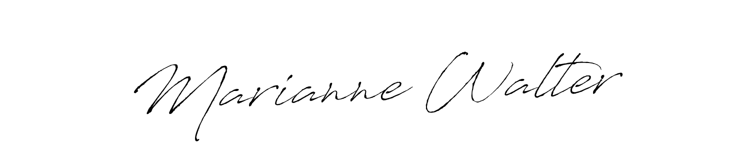 How to make Marianne Walter name signature. Use Antro_Vectra style for creating short signs online. This is the latest handwritten sign. Marianne Walter signature style 6 images and pictures png