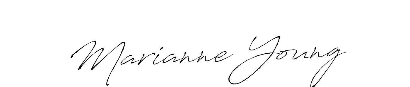 Create a beautiful signature design for name Marianne Young. With this signature (Antro_Vectra) fonts, you can make a handwritten signature for free. Marianne Young signature style 6 images and pictures png