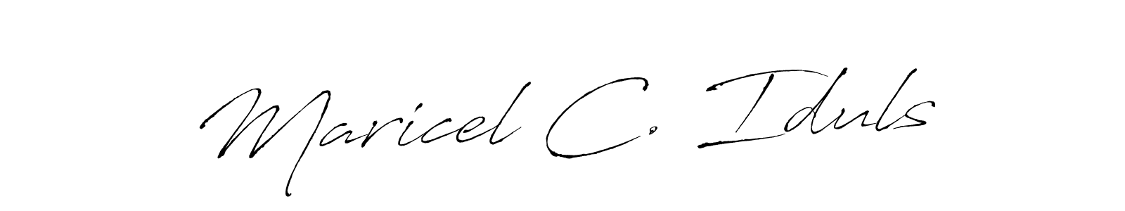 The best way (Antro_Vectra) to make a short signature is to pick only two or three words in your name. The name Maricel C. Iduls include a total of six letters. For converting this name. Maricel C. Iduls signature style 6 images and pictures png