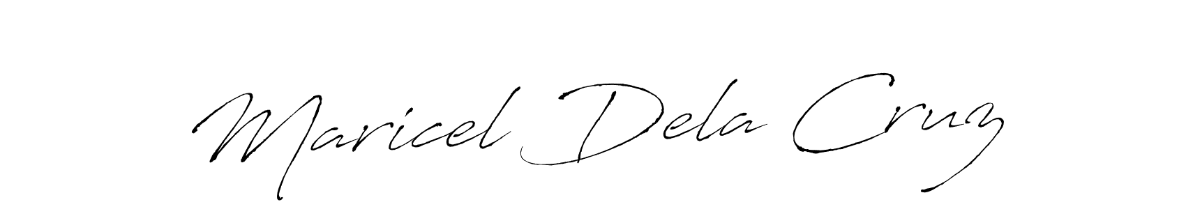 How to make Maricel Dela Cruz signature? Antro_Vectra is a professional autograph style. Create handwritten signature for Maricel Dela Cruz name. Maricel Dela Cruz signature style 6 images and pictures png