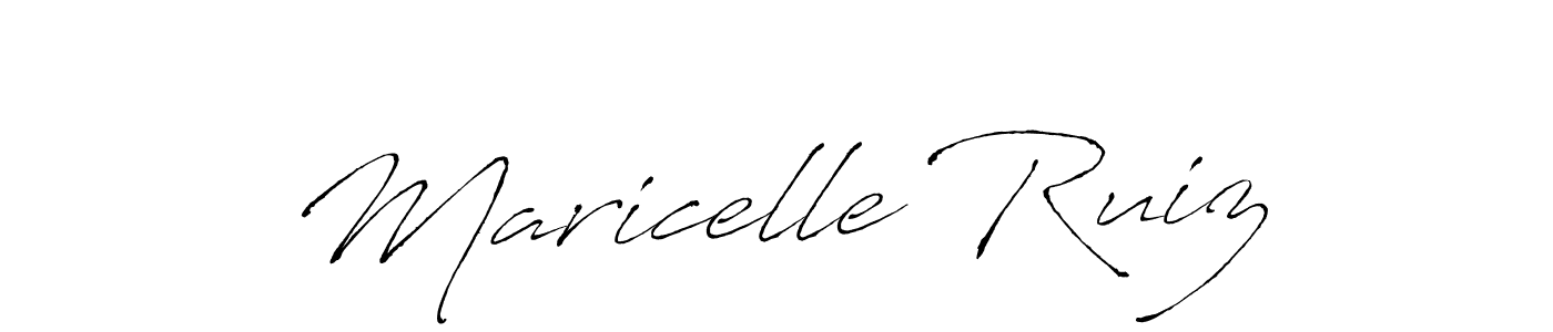 Maricelle Ruiz stylish signature style. Best Handwritten Sign (Antro_Vectra) for my name. Handwritten Signature Collection Ideas for my name Maricelle Ruiz. Maricelle Ruiz signature style 6 images and pictures png