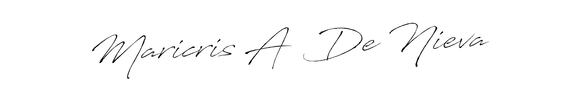 Antro_Vectra is a professional signature style that is perfect for those who want to add a touch of class to their signature. It is also a great choice for those who want to make their signature more unique. Get Maricris A  De Nieva name to fancy signature for free. Maricris A  De Nieva signature style 6 images and pictures png
