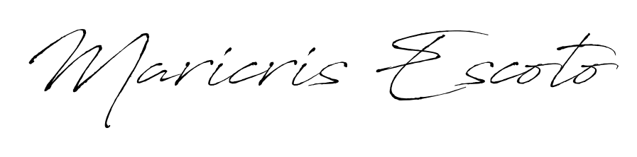 Create your official email sign-off with Maricris Escoto name in Antro_Vectra style. Crisp, clean, and perfectly legible across all screens. Maricris Escoto signature style 6 images and pictures png
