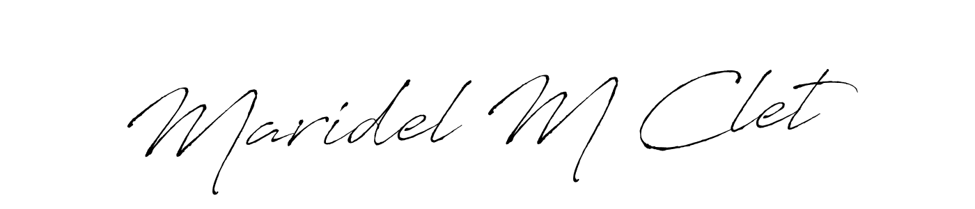 if you are searching for the best signature style for your name Maridel M Clet. so please give up your signature search. here we have designed multiple signature styles  using Antro_Vectra. Maridel M Clet signature style 6 images and pictures png