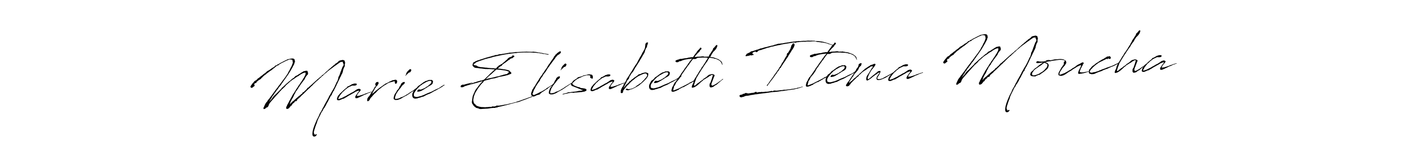 Antro_Vectra is a professional signature style that is perfect for those who want to add a touch of class to their signature. It is also a great choice for those who want to make their signature more unique. Get Marie Elisabeth Itema Moucha name to fancy signature for free. Marie Elisabeth Itema Moucha signature style 6 images and pictures png