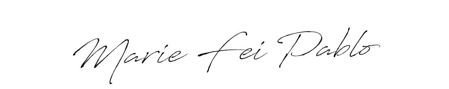 Design your own signature with our free online signature maker. With this signature software, you can create a handwritten (Antro_Vectra) signature for name Marie Fei Pablo. Marie Fei Pablo signature style 6 images and pictures png