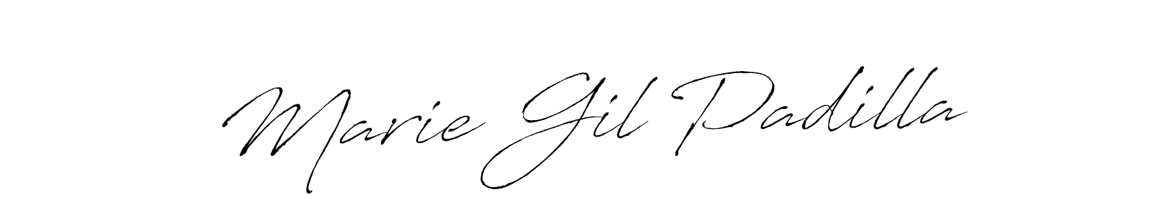 Create a beautiful signature design for name Marie Gil Padilla. With this signature (Antro_Vectra) fonts, you can make a handwritten signature for free. Marie Gil Padilla signature style 6 images and pictures png