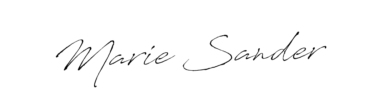 Make a beautiful signature design for name Marie Sander. With this signature (Antro_Vectra) style, you can create a handwritten signature for free. Marie Sander signature style 6 images and pictures png