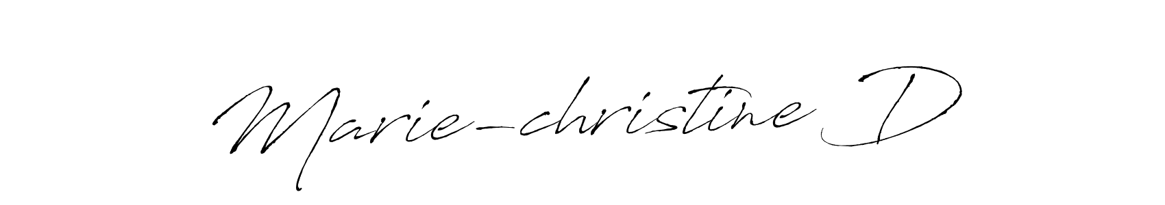 Use a signature maker to create a handwritten signature online. With this signature software, you can design (Antro_Vectra) your own signature for name Marie-christine D. Marie-christine D signature style 6 images and pictures png