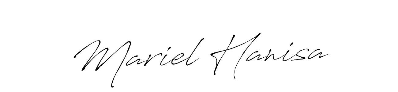 Also we have Mariel Hanisa name is the best signature style. Create professional handwritten signature collection using Antro_Vectra autograph style. Mariel Hanisa signature style 6 images and pictures png