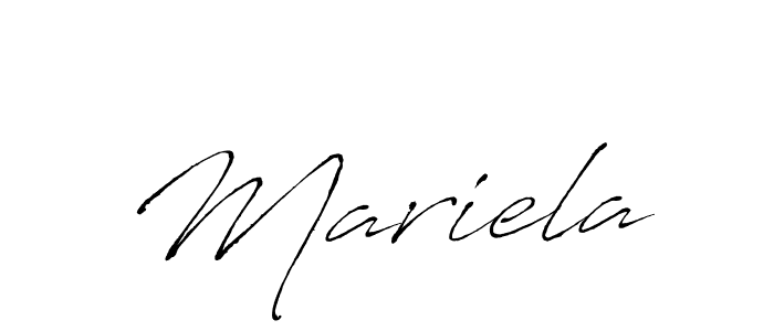 Mariela stylish signature style. Best Handwritten Sign (Antro_Vectra) for my name. Handwritten Signature Collection Ideas for my name Mariela. Mariela signature style 6 images and pictures png