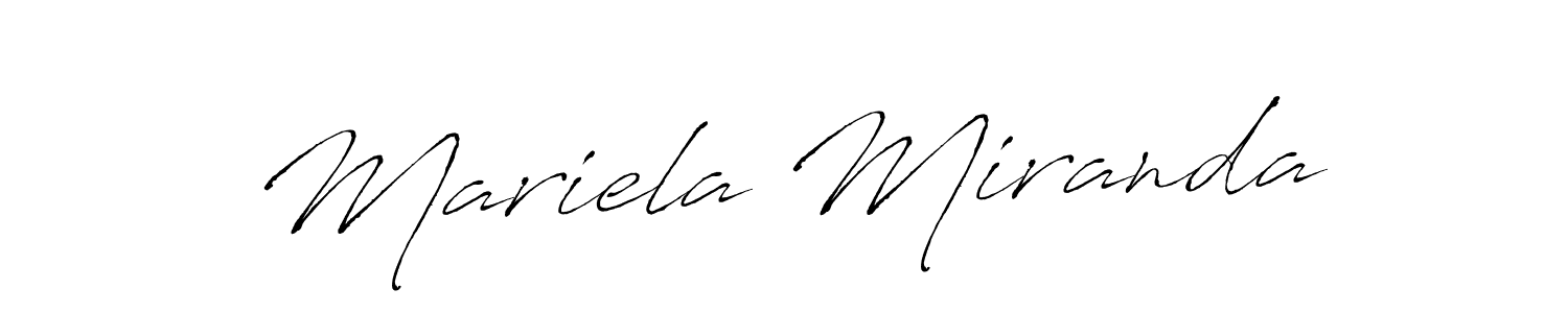 The best way (Antro_Vectra) to make a short signature is to pick only two or three words in your name. The name Mariela Miranda include a total of six letters. For converting this name. Mariela Miranda signature style 6 images and pictures png