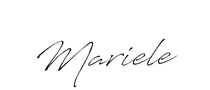 Design your own signature with our free online signature maker. With this signature software, you can create a handwritten (Antro_Vectra) signature for name Mariele. Mariele signature style 6 images and pictures png