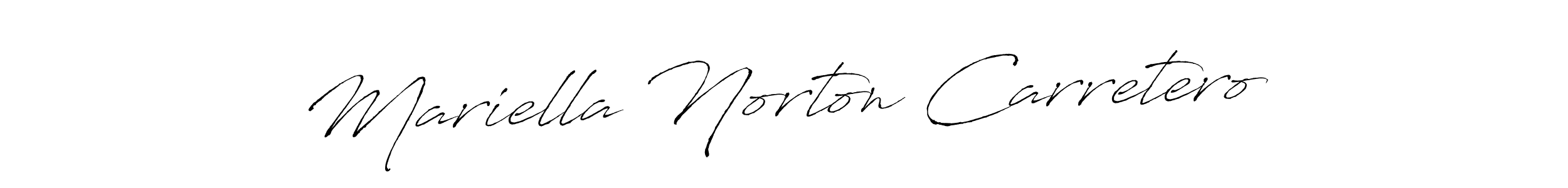 You can use this online signature creator to create a handwritten signature for the name Mariella Norton Carretero. This is the best online autograph maker. Mariella Norton Carretero signature style 6 images and pictures png
