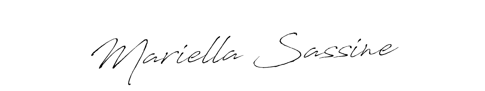 Use a signature maker to create a handwritten signature online. With this signature software, you can design (Antro_Vectra) your own signature for name Mariella Sassine. Mariella Sassine signature style 6 images and pictures png