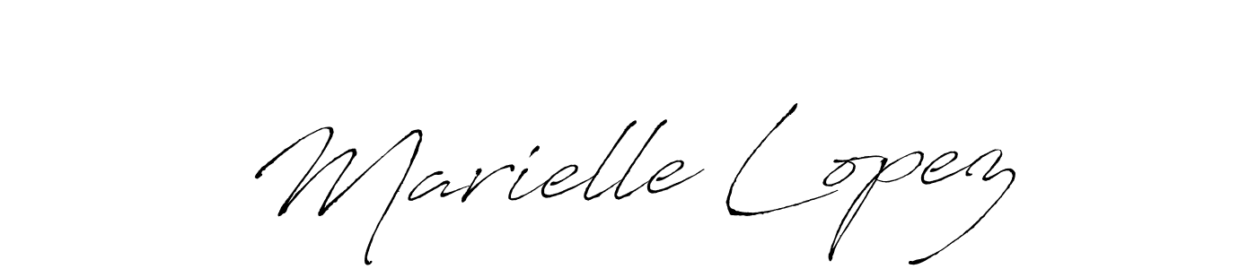 Antro_Vectra is a professional signature style that is perfect for those who want to add a touch of class to their signature. It is also a great choice for those who want to make their signature more unique. Get Marielle Lopez name to fancy signature for free. Marielle Lopez signature style 6 images and pictures png