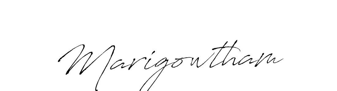 Make a beautiful signature design for name Marigowtham. With this signature (Antro_Vectra) style, you can create a handwritten signature for free. Marigowtham signature style 6 images and pictures png