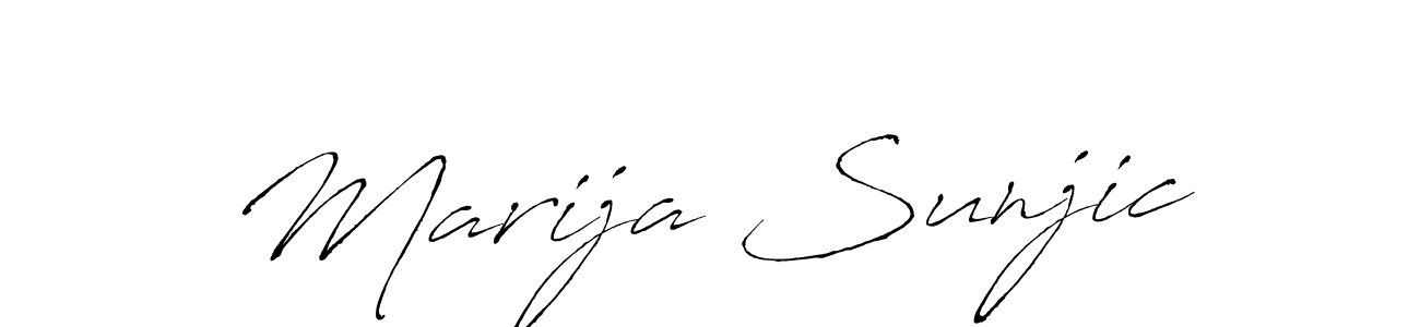 You should practise on your own different ways (Antro_Vectra) to write your name (Marija Sunjic) in signature. don't let someone else do it for you. Marija Sunjic signature style 6 images and pictures png