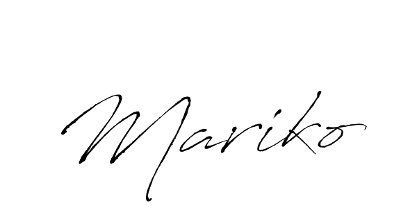 Make a beautiful signature design for name Mariko. With this signature (Antro_Vectra) style, you can create a handwritten signature for free. Mariko signature style 6 images and pictures png