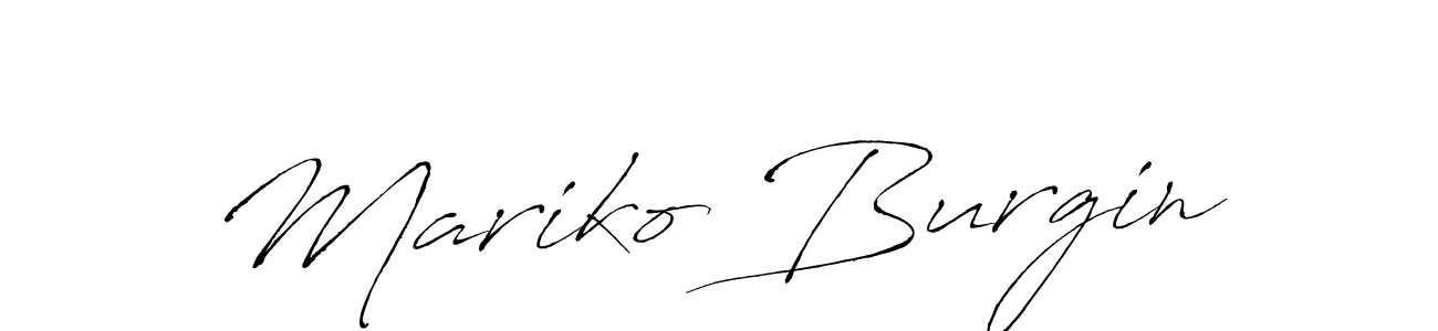 It looks lik you need a new signature style for name Mariko Burgin. Design unique handwritten (Antro_Vectra) signature with our free signature maker in just a few clicks. Mariko Burgin signature style 6 images and pictures png