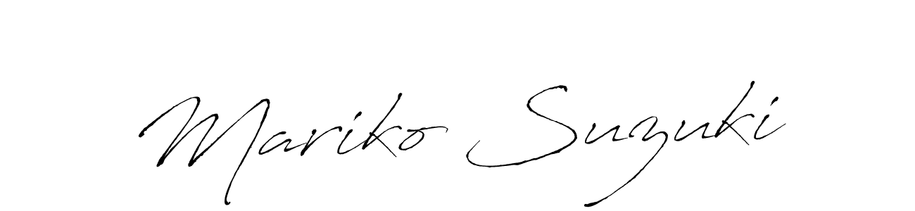 It looks lik you need a new signature style for name Mariko Suzuki. Design unique handwritten (Antro_Vectra) signature with our free signature maker in just a few clicks. Mariko Suzuki signature style 6 images and pictures png
