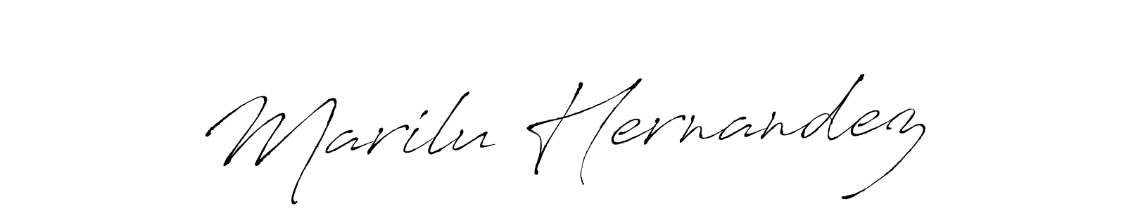 Design your own signature with our free online signature maker. With this signature software, you can create a handwritten (Antro_Vectra) signature for name Marilu Hernandez. Marilu Hernandez signature style 6 images and pictures png