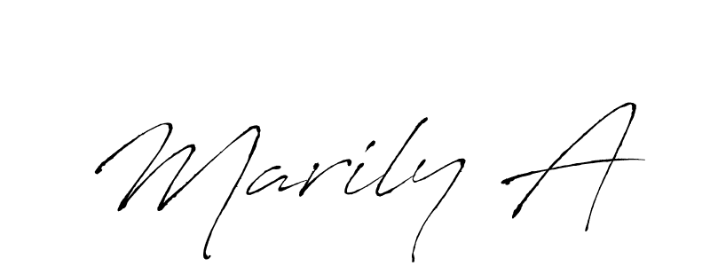 Also we have Marily A name is the best signature style. Create professional handwritten signature collection using Antro_Vectra autograph style. Marily A signature style 6 images and pictures png