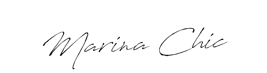 if you are searching for the best signature style for your name Marina Chic. so please give up your signature search. here we have designed multiple signature styles  using Antro_Vectra. Marina Chic signature style 6 images and pictures png