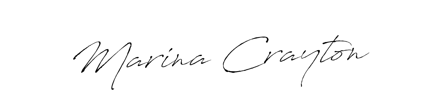 Make a beautiful signature design for name Marina Crayton. With this signature (Antro_Vectra) style, you can create a handwritten signature for free. Marina Crayton signature style 6 images and pictures png