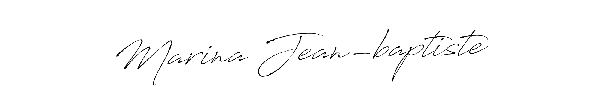 Create a beautiful signature design for name Marina Jean-baptiste. With this signature (Antro_Vectra) fonts, you can make a handwritten signature for free. Marina Jean-baptiste signature style 6 images and pictures png