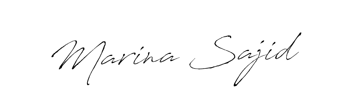 Make a beautiful signature design for name Marina Sajid. With this signature (Antro_Vectra) style, you can create a handwritten signature for free. Marina Sajid signature style 6 images and pictures png