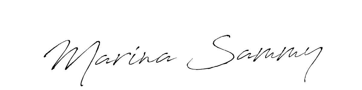 Design your own signature with our free online signature maker. With this signature software, you can create a handwritten (Antro_Vectra) signature for name Marina Sammy. Marina Sammy signature style 6 images and pictures png