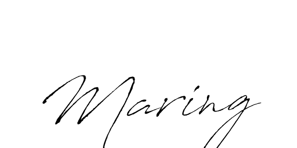 Maring stylish signature style. Best Handwritten Sign (Antro_Vectra) for my name. Handwritten Signature Collection Ideas for my name Maring. Maring signature style 6 images and pictures png