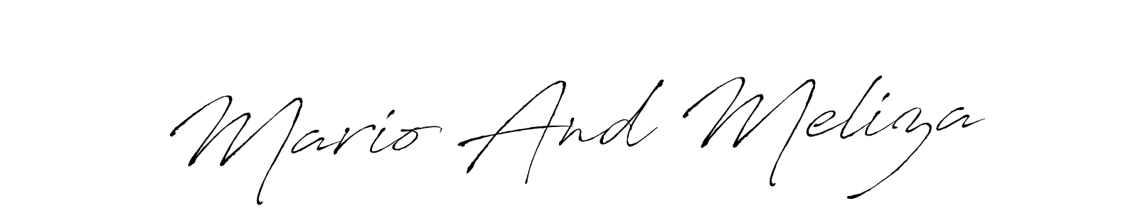 Similarly Antro_Vectra is the best handwritten signature design. Signature creator online .You can use it as an online autograph creator for name Mario And Meliza. Mario And Meliza signature style 6 images and pictures png