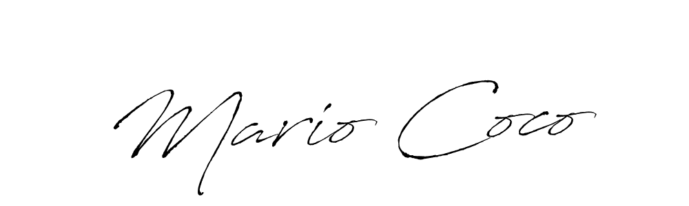 Similarly Antro_Vectra is the best handwritten signature design. Signature creator online .You can use it as an online autograph creator for name Mario Coco. Mario Coco signature style 6 images and pictures png