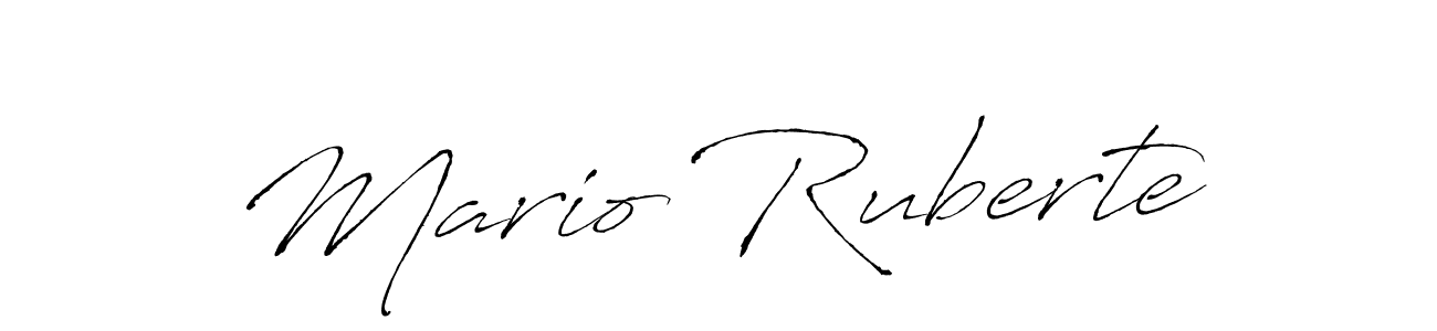 Design your own signature with our free online signature maker. With this signature software, you can create a handwritten (Antro_Vectra) signature for name Mario Ruberte. Mario Ruberte signature style 6 images and pictures png