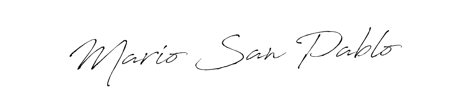 if you are searching for the best signature style for your name Mario San Pablo. so please give up your signature search. here we have designed multiple signature styles  using Antro_Vectra. Mario San Pablo signature style 6 images and pictures png