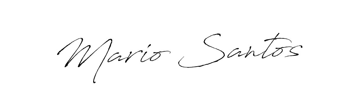 Mario Santos stylish signature style. Best Handwritten Sign (Antro_Vectra) for my name. Handwritten Signature Collection Ideas for my name Mario Santos. Mario Santos signature style 6 images and pictures png