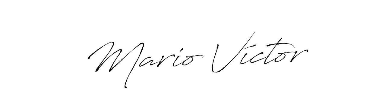 Make a beautiful signature design for name Mario Víctor. With this signature (Antro_Vectra) style, you can create a handwritten signature for free. Mario Víctor signature style 6 images and pictures png