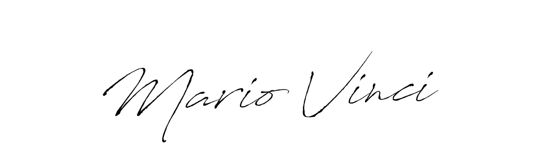 Make a beautiful signature design for name Mario Vinci. With this signature (Antro_Vectra) style, you can create a handwritten signature for free. Mario Vinci signature style 6 images and pictures png