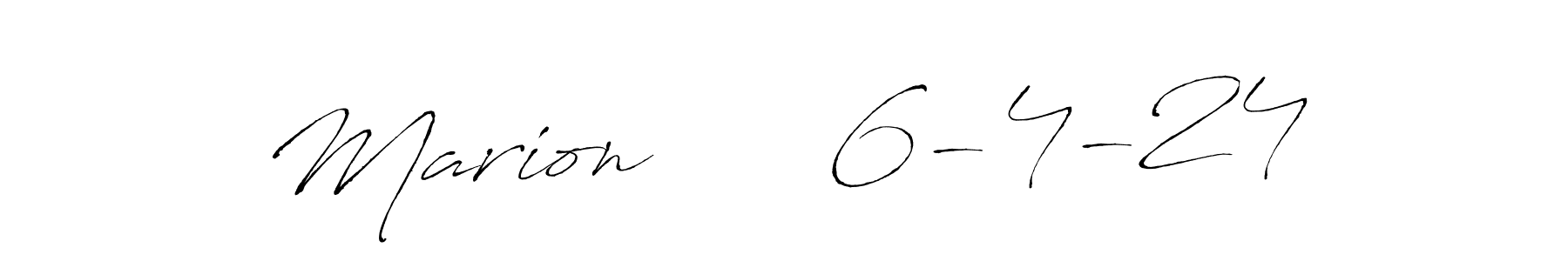 Create a beautiful signature design for name Marion      6-4-24. With this signature (Antro_Vectra) fonts, you can make a handwritten signature for free. Marion      6-4-24 signature style 6 images and pictures png