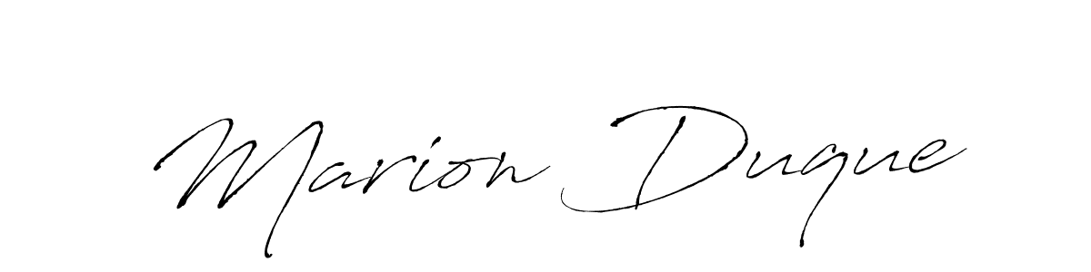 The best way (Antro_Vectra) to make a short signature is to pick only two or three words in your name. The name Marion Duque include a total of six letters. For converting this name. Marion Duque signature style 6 images and pictures png