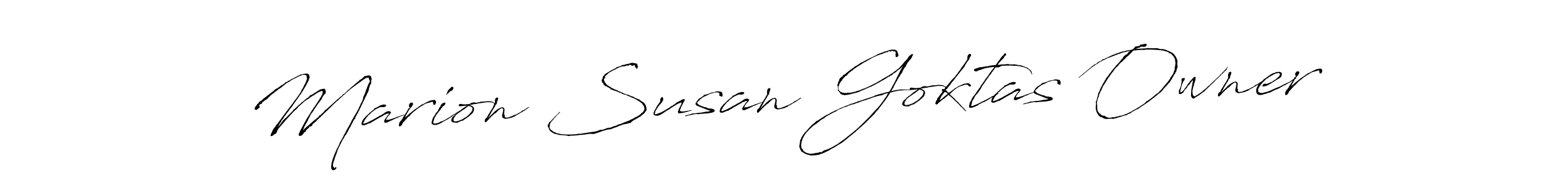 if you are searching for the best signature style for your name Marion Susan Goktas Owner. so please give up your signature search. here we have designed multiple signature styles  using Antro_Vectra. Marion Susan Goktas Owner signature style 6 images and pictures png