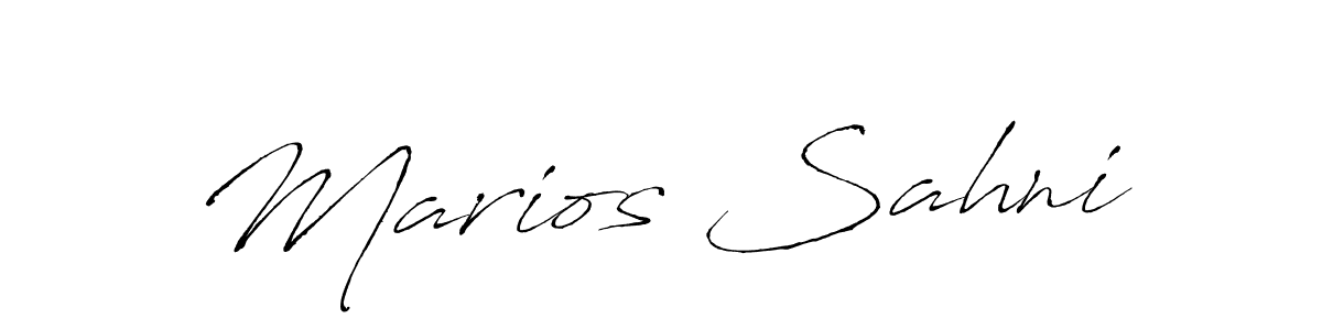 Marios Sahni stylish signature style. Best Handwritten Sign (Antro_Vectra) for my name. Handwritten Signature Collection Ideas for my name Marios Sahni. Marios Sahni signature style 6 images and pictures png