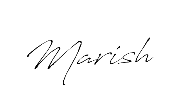 Use a signature maker to create a handwritten signature online. With this signature software, you can design (Antro_Vectra) your own signature for name Marish. Marish signature style 6 images and pictures png