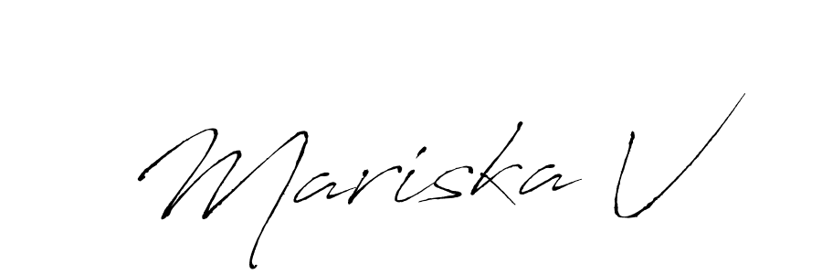 Antro_Vectra is a professional signature style that is perfect for those who want to add a touch of class to their signature. It is also a great choice for those who want to make their signature more unique. Get Mariska V name to fancy signature for free. Mariska V signature style 6 images and pictures png