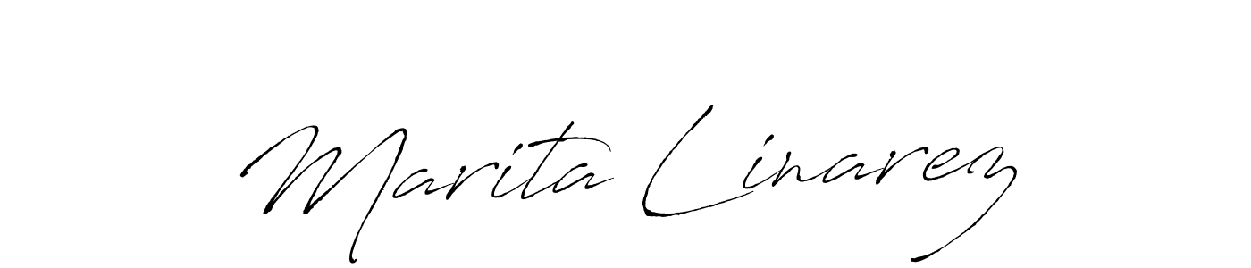 The best way (Antro_Vectra) to make a short signature is to pick only two or three words in your name. The name Marita Linarez include a total of six letters. For converting this name. Marita Linarez signature style 6 images and pictures png