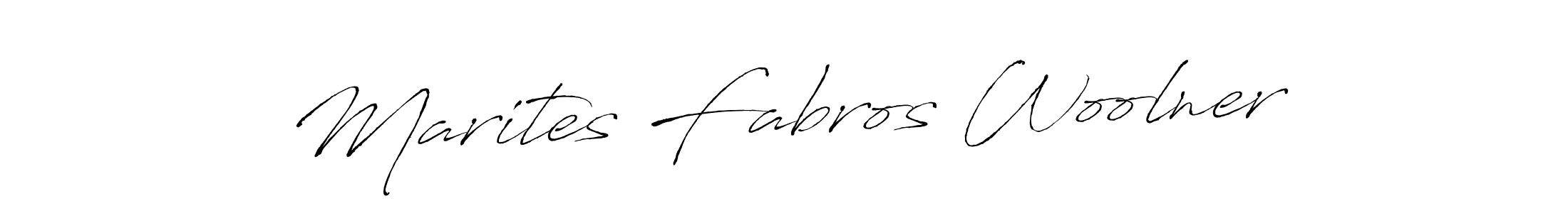 Create a beautiful signature design for name Marites Fabros Woolner. With this signature (Antro_Vectra) fonts, you can make a handwritten signature for free. Marites Fabros Woolner signature style 6 images and pictures png