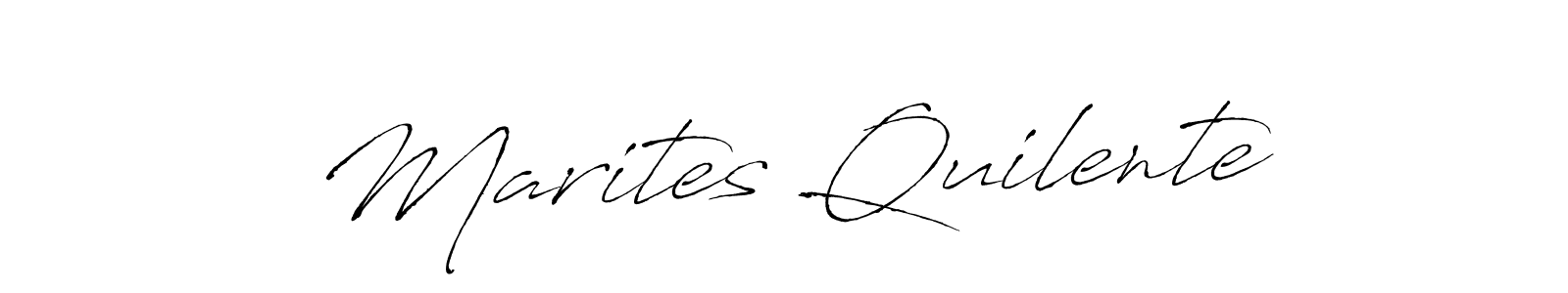 The best way (Antro_Vectra) to make a short signature is to pick only two or three words in your name. The name Marites Quilente include a total of six letters. For converting this name. Marites Quilente signature style 6 images and pictures png